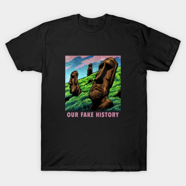 Easter Island Heads T-Shirt by Our Fake History